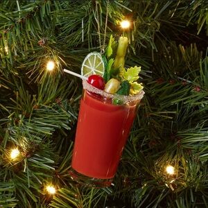 Wondershop Bloody Mary Cocktail Glass Christmas Ornament